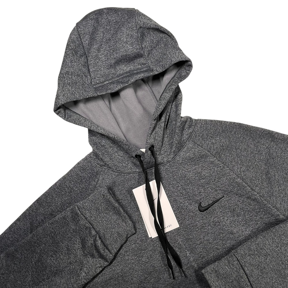 Nike Therma-Fit Training Hoodie Mens M Charcoal Athleisure Loungewear DQ4834-071